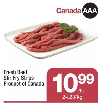 Highland Farms Fresh beef stir fry strips offer