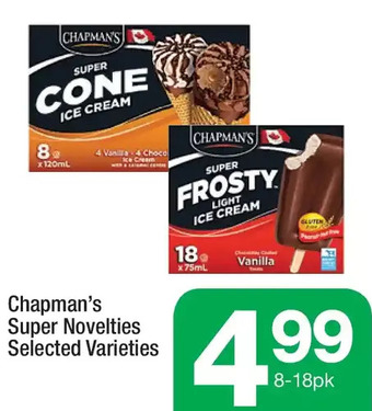 Highland Farms Chapman's super novelties offer