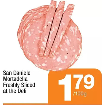 Highland Farms San daniele mortadella freshly sliced at the deli offer