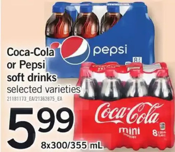 Fortinos Coca-cola or pepsi soft drinks offer