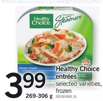 Fortinos Healthy choice entrées offer