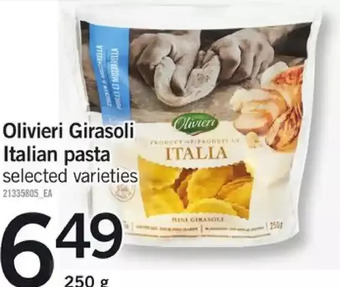 Fortinos Olivieri girasoli italian pasta offer
