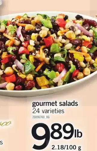 Fortinos Gourmet salads offer