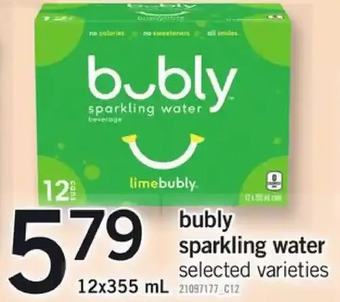 Fortinos Bubly sparkling water offer
