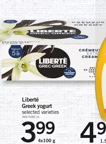 Fortinos Liberté greek yogurt offer