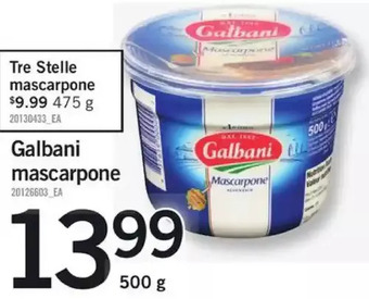 Fortinos Galbani mascarpone offer