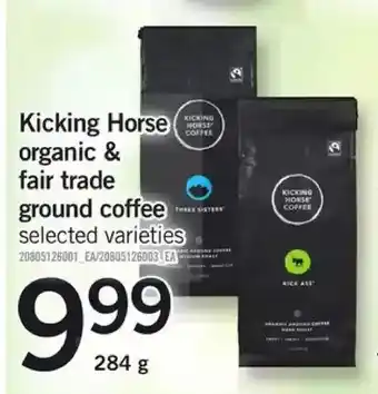 Fortinos Kicking horse organic & fair trade ground coffee offer