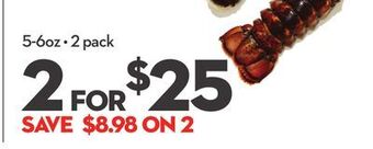 Longo's Frozen canadian lobster tails offer