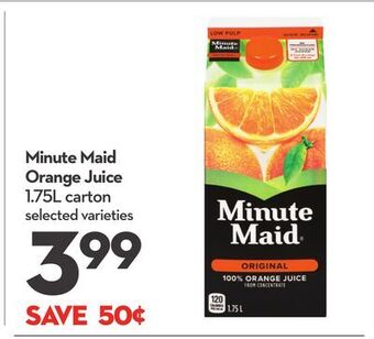 Longo's Minute maid orange juice offer
