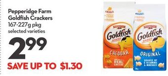 Longo's Pepperidge farm goldfish crackers offer