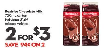 Longo's Beatrice chocolate milk offer