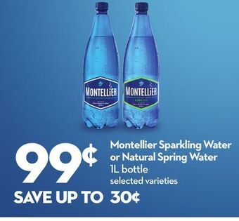 Longo's Montellier sparkling water or natural spring water offer