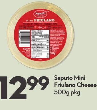 Longo's Saputo mini friulano cheese offer