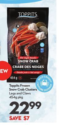 Longo's Toppits frozen snow crab clusters offer