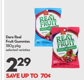 Longo's Dare real fruit gummies offer