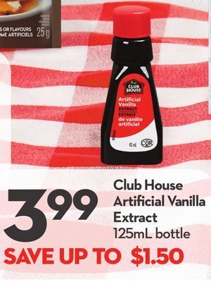 Longo's Club house artificial vanilla extract offer