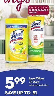 Longo's Lysol wipes offer
