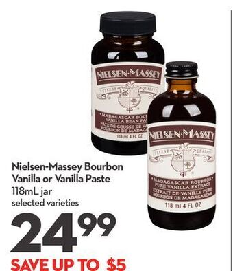Longo's Nielsen-massey bourbon vanilla or vanilla paste offer