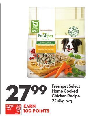 Longo's Freshpet select home cooked chicken recipe offer