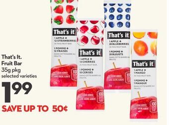 Longo's That's it. fruit bar offer