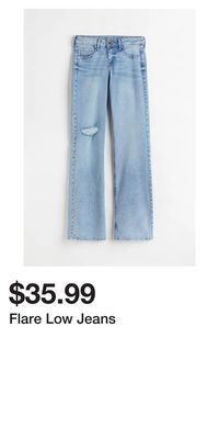 H&M Flare low jeans offer