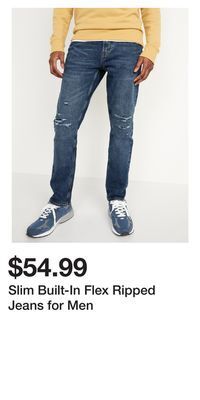 Old Navy Slim built-in flex ripped jeans for men offer