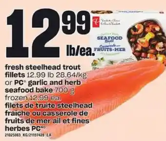 Independent Grocer Pc garlic and herb seafood bake offer