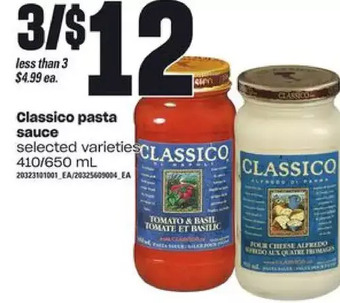 Independent Grocer Classico pasta sauce offer