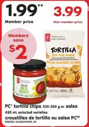 Independent Grocer Pc tortilla chips or salsa offer