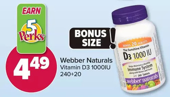 PharmaChoice Webber naturals vitamin d3 1000iu offer