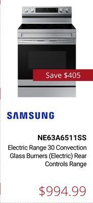 Canadian Appliance Source Samsung electric range 30 convection glass burners (electric) rear controls range offer