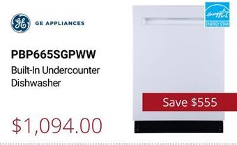 Canadian Appliance Source Ge built-in undercounter dishwasher offer