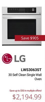 Canadian Appliance Source Lg 30 self clean single wall oven offer