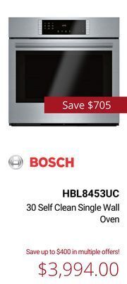 Canadian Appliance Source Bosch 30 self clean single wall oven offer