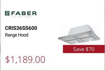 Canadian Appliance Source Faber range hood offer