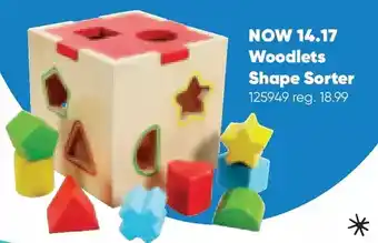 Toys R us Woodlets - shape sorter - r exclusive offer