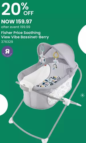 Babies 'R' Us Fisher-price - soothing view projection bassinet - navy foliage - r exclusive offer
