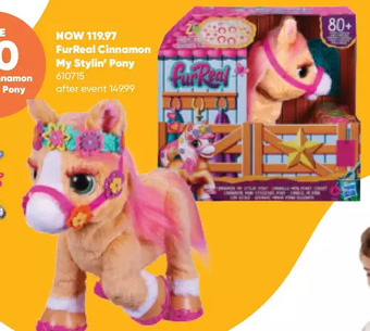 Toys R us Furreal cinnamon, my stylin' pony interactive toy 14-inch electronic pet offer