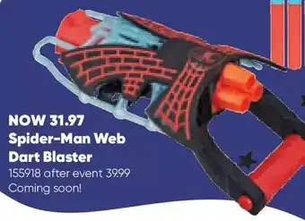 Toys R us Marvel spider-man: across the spider-verse miles morales tri-shot web dart blaster offer
