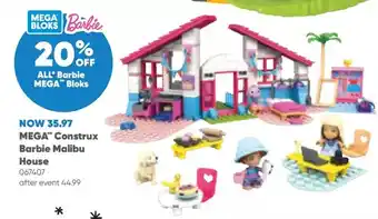 Toys R us Mega construx barbie malibu house offer