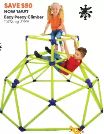 Toys R us Eezy peezy climber with top- active outdoor fun for kids 3 to 8 years old, green/blue offer