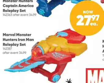 Toys R us Marvel monster hunters iron man roleplay set offer