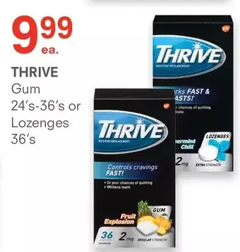 IDA Pharmacy Thrive gum or lozenges offer