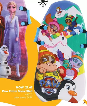 Toys R us Paw patrol snow sled 36" classic sled offer