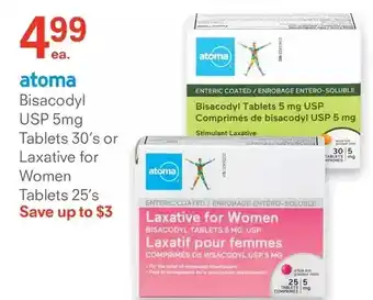 IDA Pharmacy Atoma bisacodyl usp 5mg tablets or laxative for women tablets offer