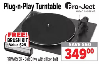 2001 Audio Video Pro-ject plug-n-play turntable offer