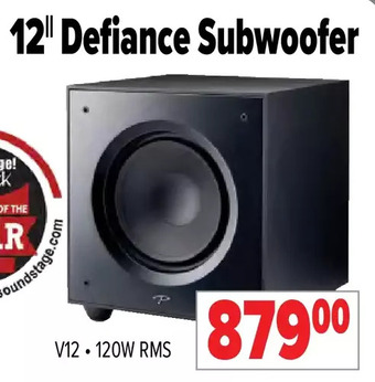 2001 Audio Video 12" defiance subwoofer offer