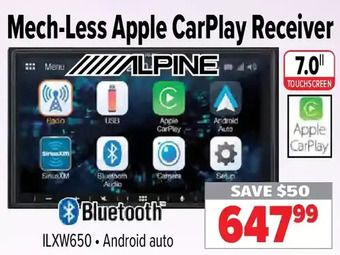 2001 Audio Video Alpine mech-less apple carplay receiver offer