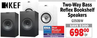 2001 Audio Video Kef two-way bass reflex bookshelf speakers offer