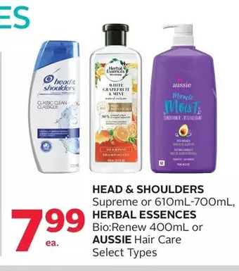 Rexall Head & shoulders supreme or herbal essences bio:renew or aussie hair care offer